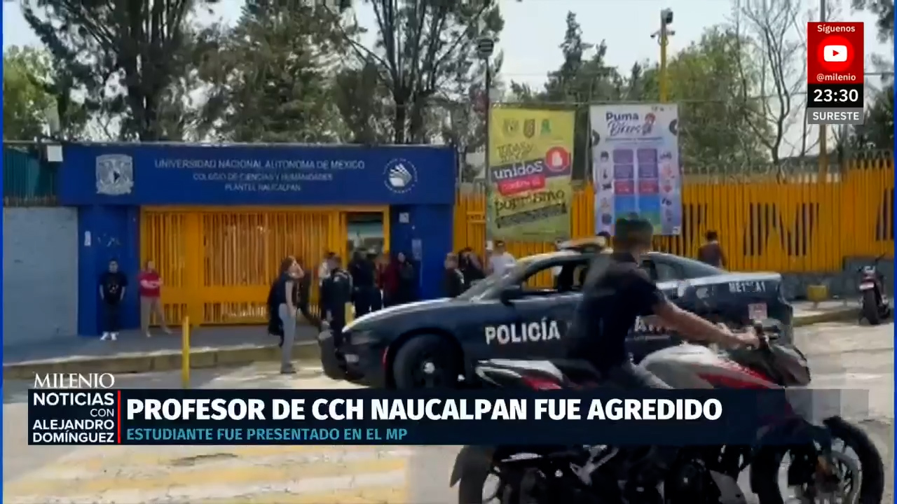 Profesor agredido con arma blanca en el CCH Naucalpan, se reporta fuera de peligro