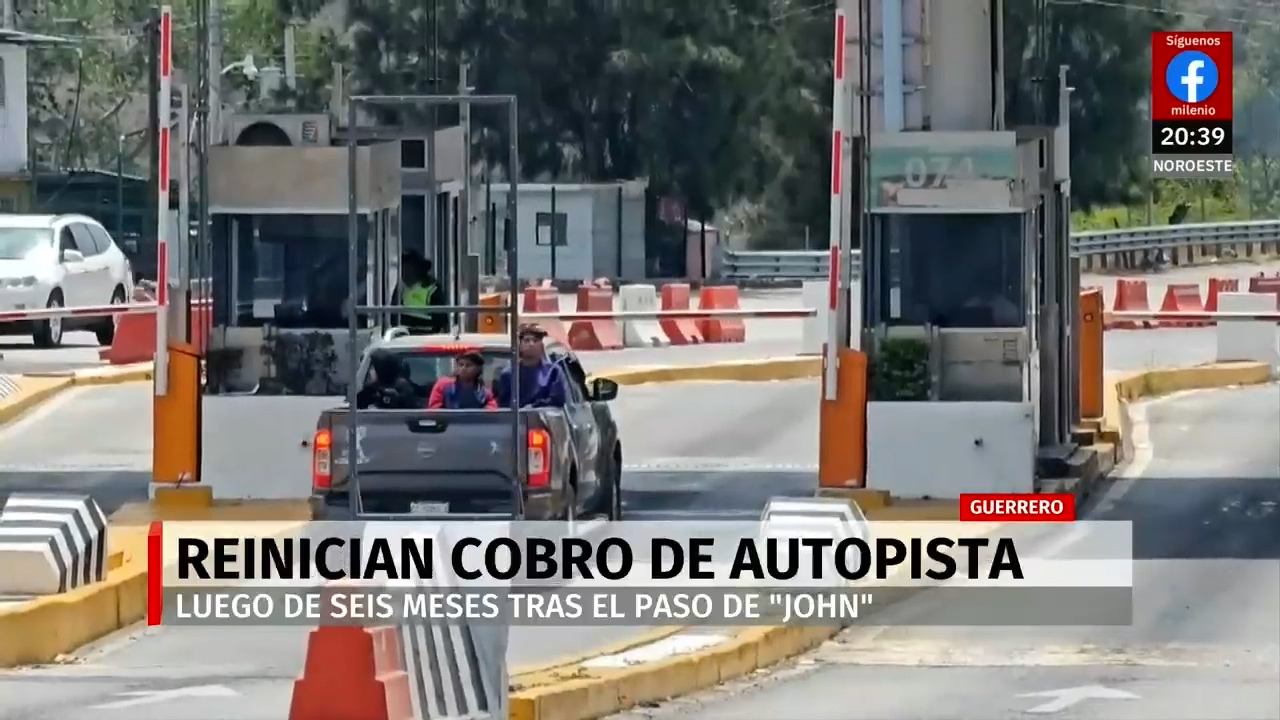 Se reanudan cobros en la Autopista del Sol con incremento tras el paso del huracán 'John'
