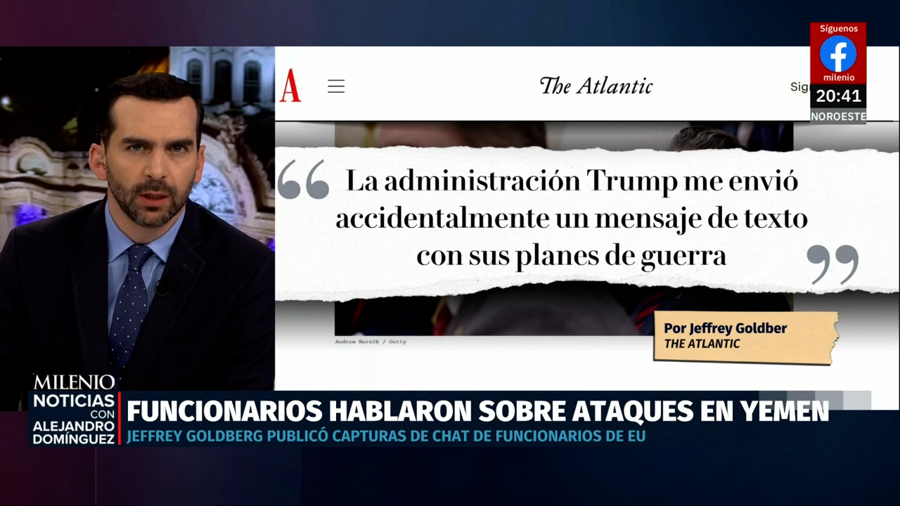 Funcionarios de Trump enviaron planes de guerra a chat grupal con director de The Atlantic