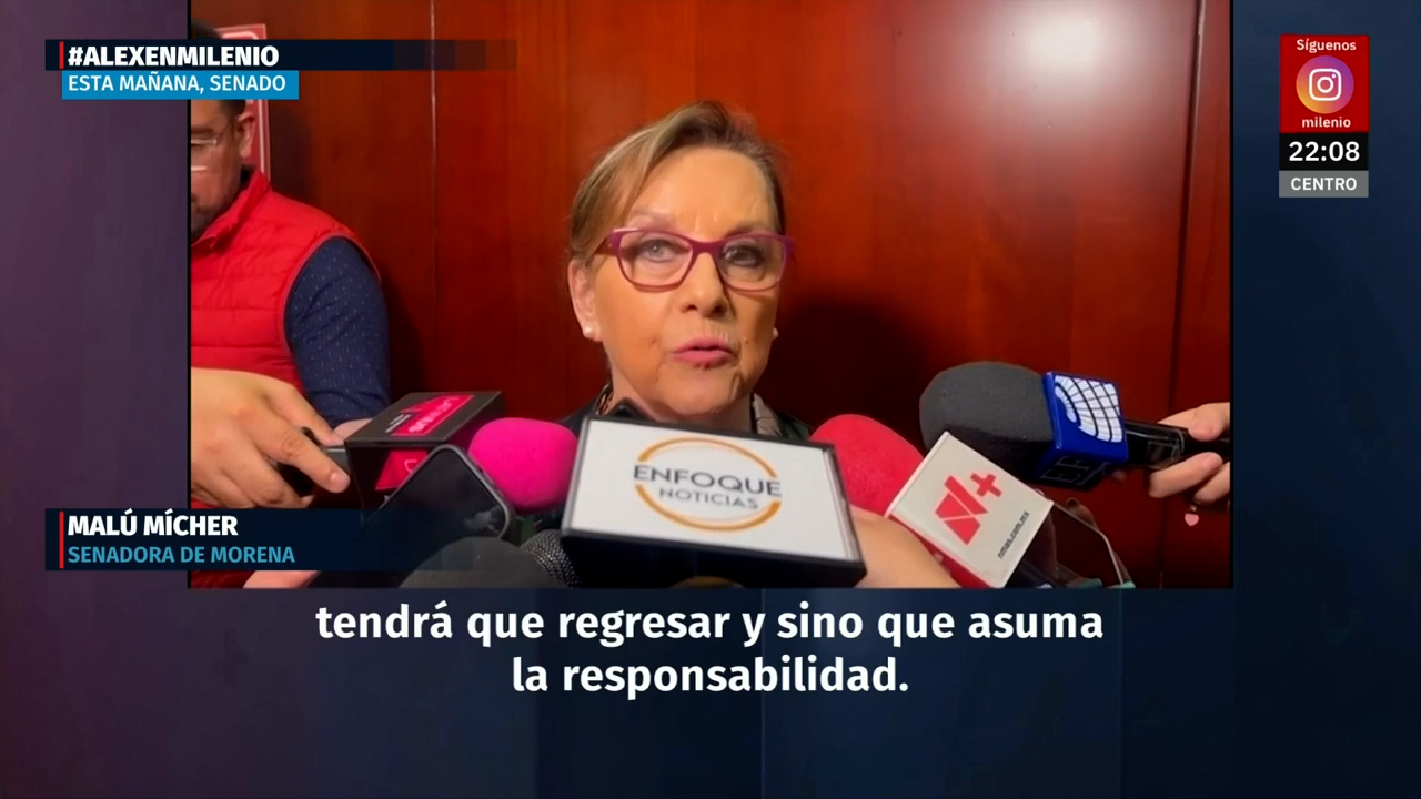 Malú Micher pide a Cuauhtémoc Blanco solicitar licencia mientras Monreal defiende su fuero