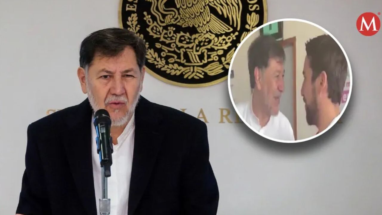 Junto a panistas, hijo del expresidente Felipe Calderón encara a Fernández Noroña en aeropuerto