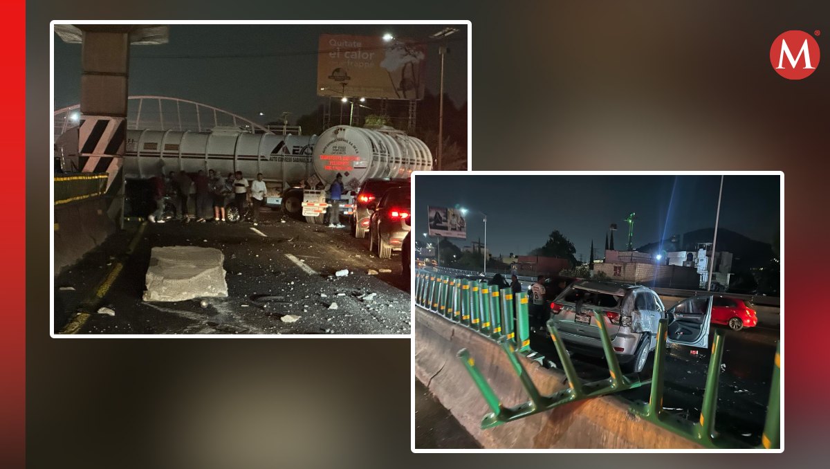 Accidente en la México-Pachuca deja 4 lesionados. Foto: (Especial)