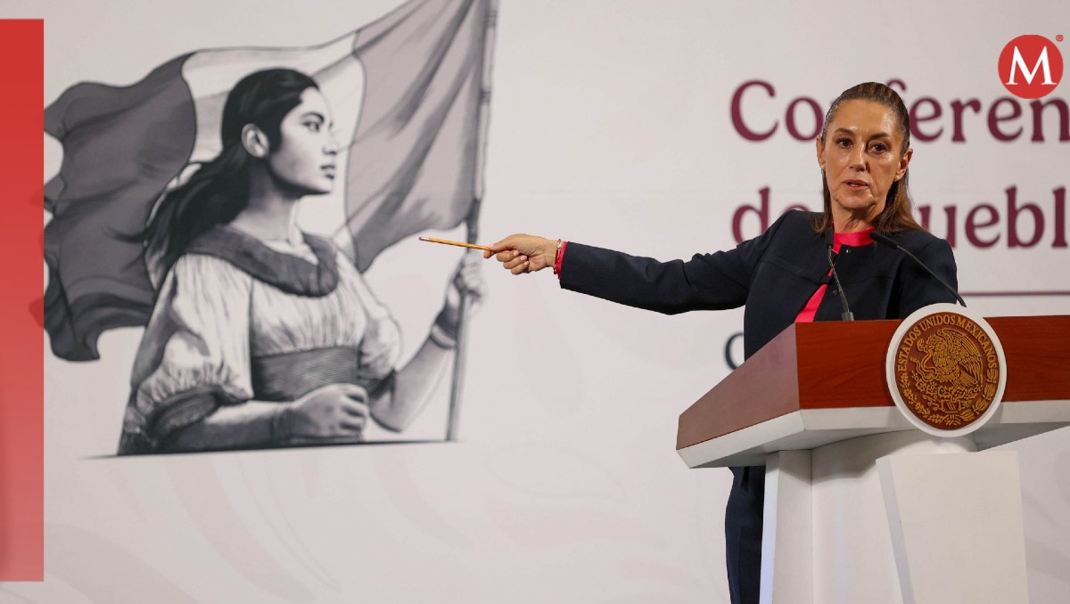 La mandataria en su conferencia de prensa mañanera en el Salón de Tesorería de Palacio Nacional. | Cuartoscuro