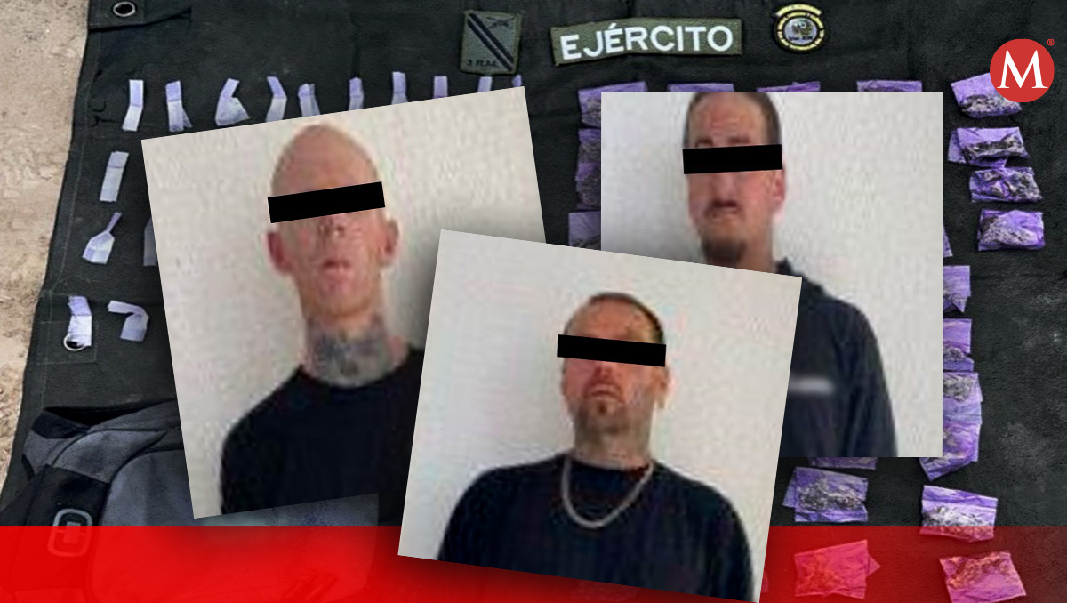 Los estadunidenses fueron detenidos con droga este lunes en Baja California. | Especial