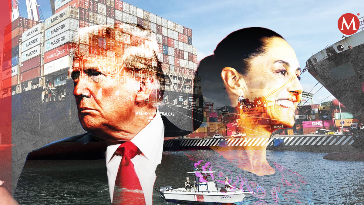 Desde que inició el amague de aranceles, Sheinbaum y Trump se han llamado en cuatro ocasiones. | Diseño: Oscar Ávila