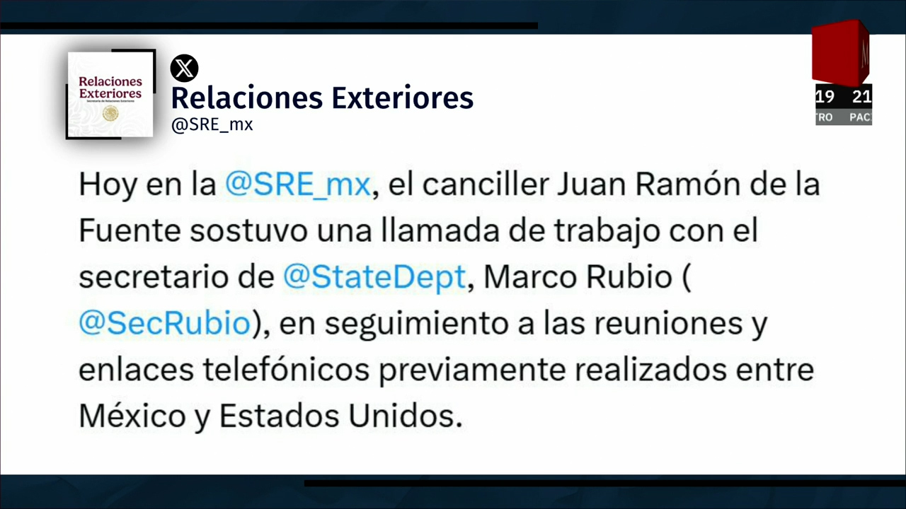 Juan Ramón de la Fuente y Marco Rubio discuten relación bilateral y economía