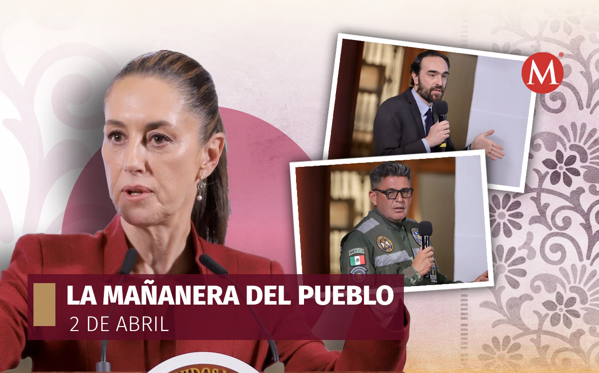 La presidenta Claudia Sheinbaum en La Mañanera del Pueblo desde Palacio Nacional. | Ariel Ojeda