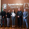 La gobernadora de Aguascalientes con directivos de la empresa Resideo. | Especial