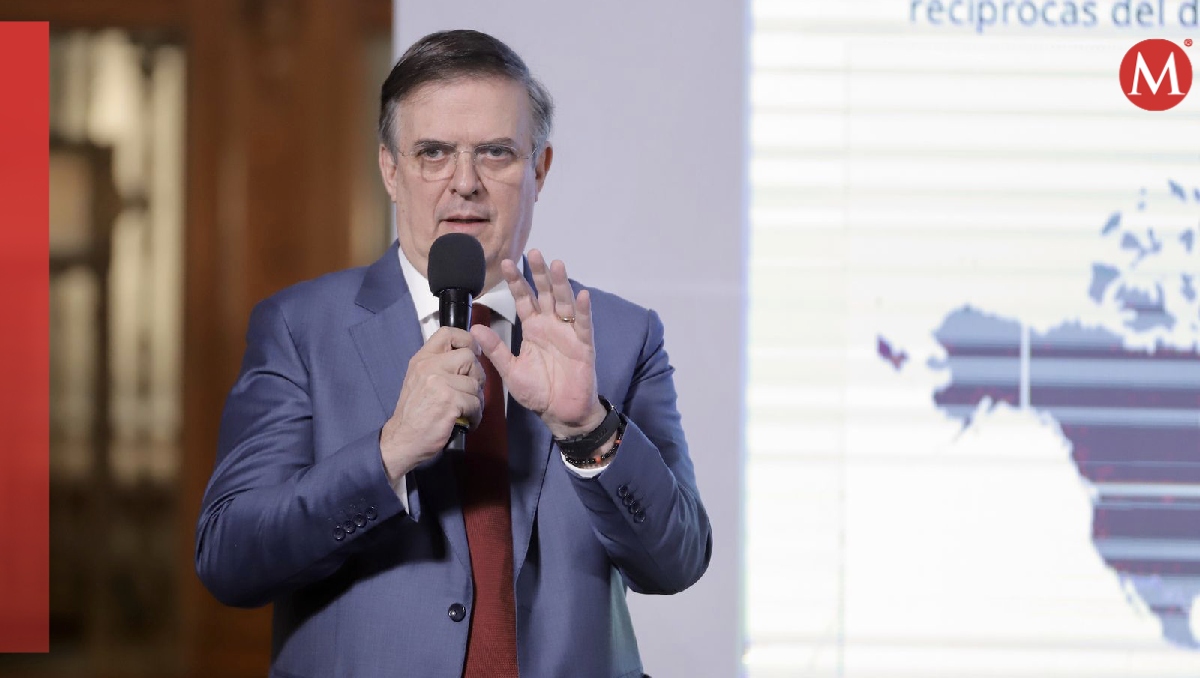 El secretario de Economía, Marcelo Ebrard, en la conferencia mañanera de hoy.  | Ariel Ojeda