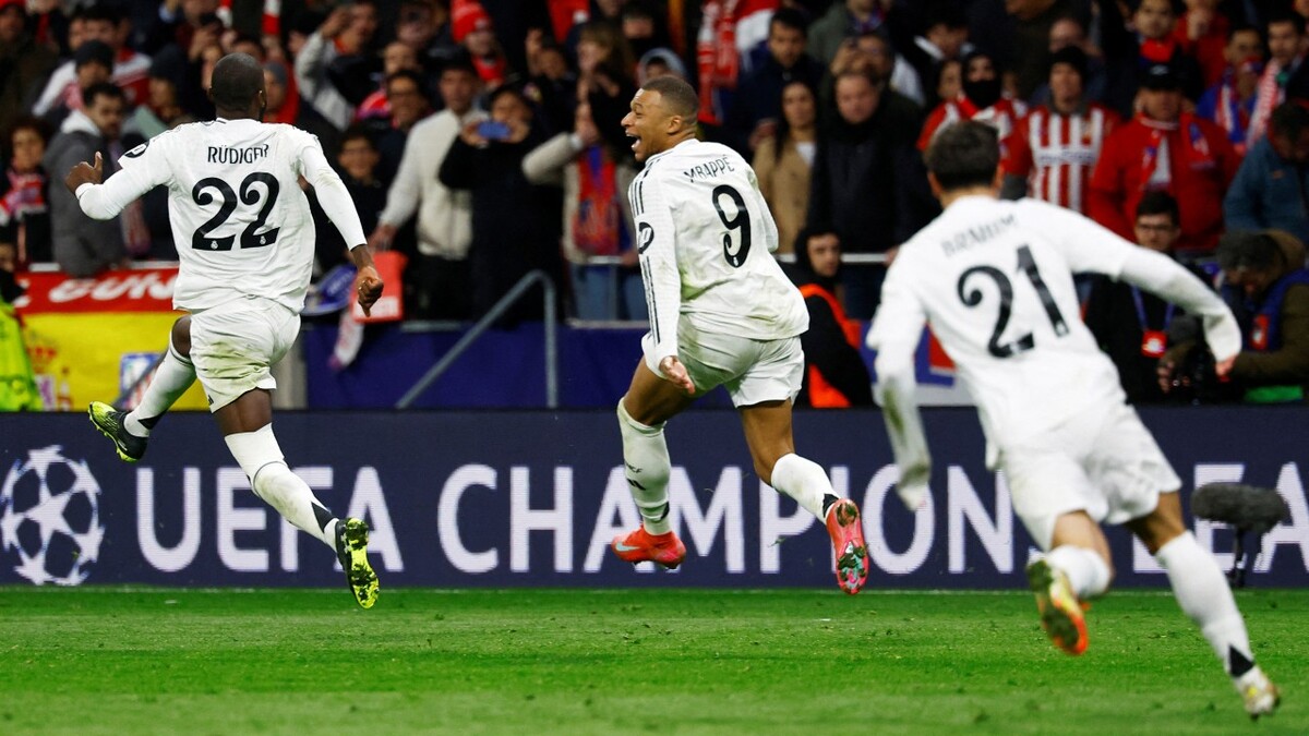 Mbappé y Rüdiger, castigos por polémico festejo en Champions (Reuters)