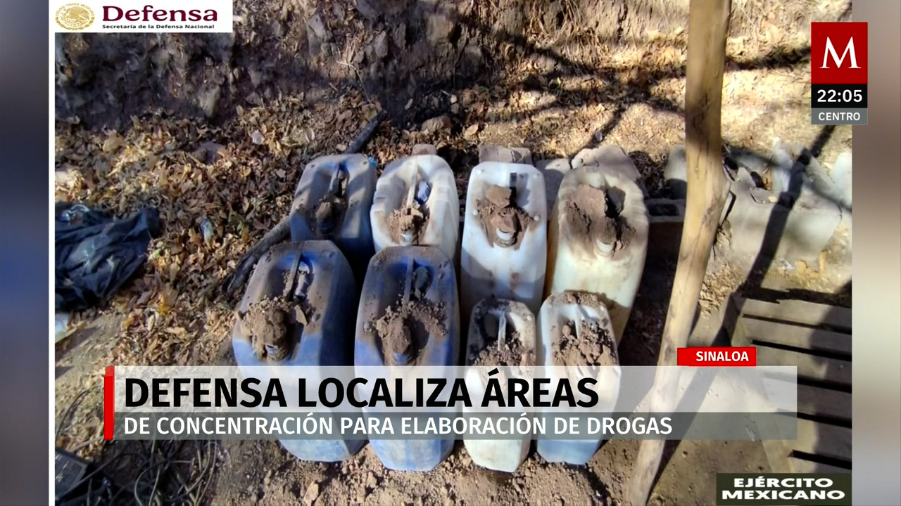 Ejército desmantela siete zonas de producción de metanfetamina en Sinaloa