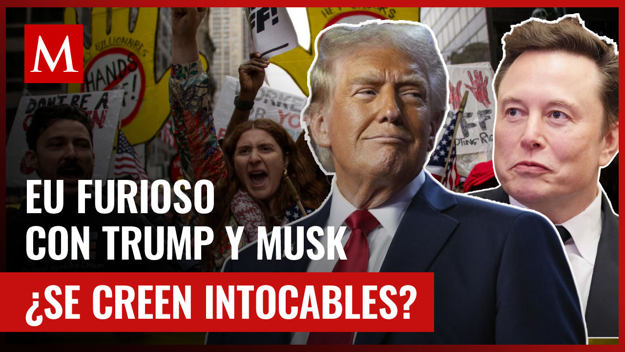 Indignación en EU: Marchas contra Trump y Musk por despidos masivos y deportaciones