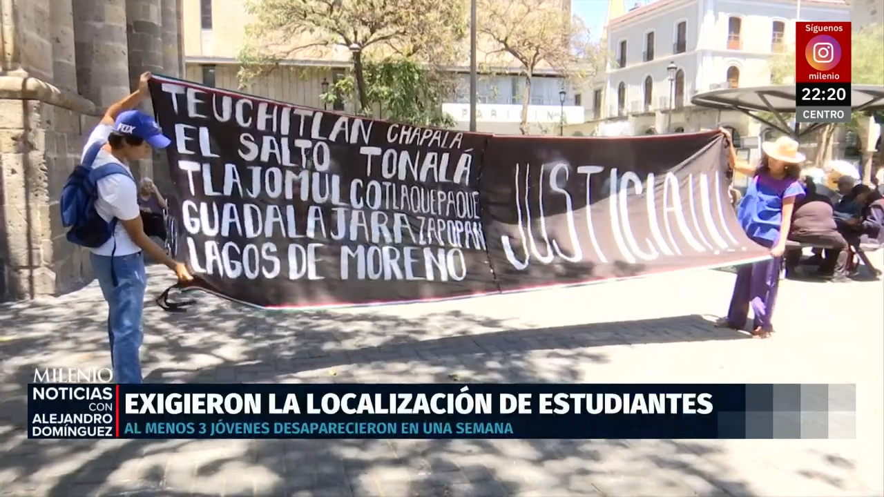 Estudiantes de la Universidad de Guadalajara exigen la localización de desaparecidos