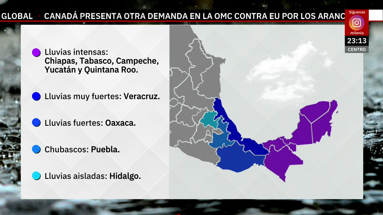 Frente frío 37 provoca bajas temperaturas y lluvias en varios estados de México