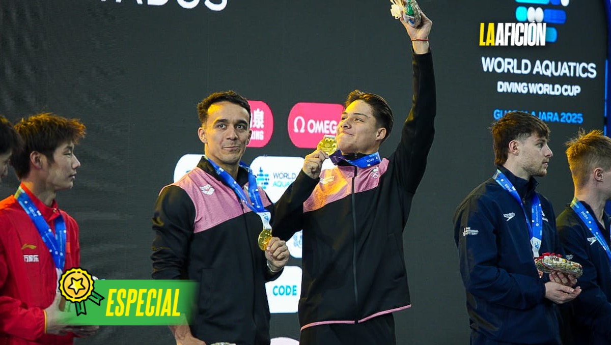 Osmar Olvera y Juan Manuel Celaya ganan medalla de oro en el Mundial de Clavados (Cortesía Conade)