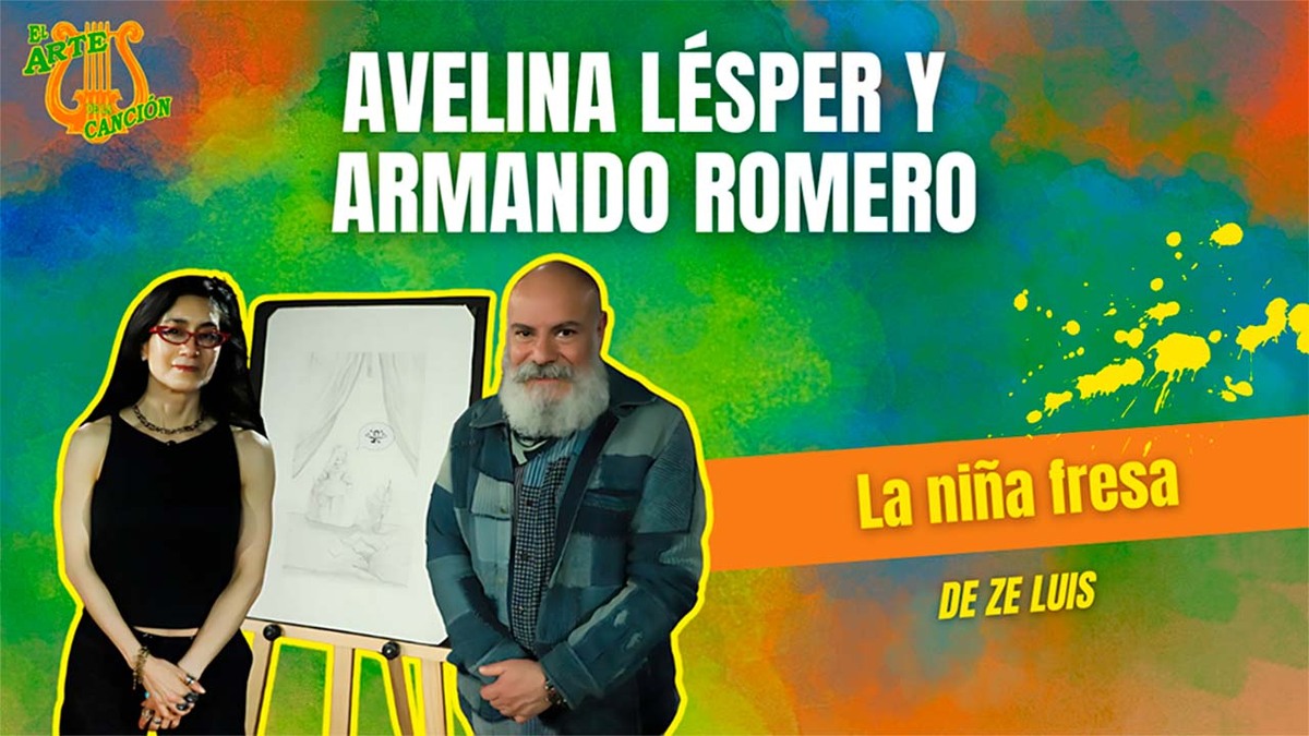 Armando Romero dibuja "La niña fresa" en El Arte de la Canción II con Avelina Lésper