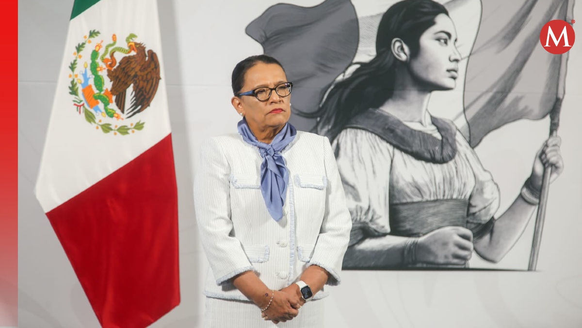 La secretaria de Gobernación, Rosa Icela Rodríguez, en la conferencia mañanera de hoy. | Araceli López
