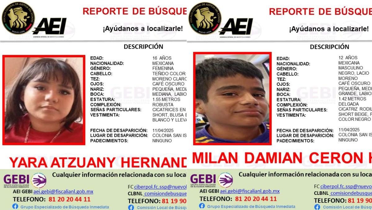 Se emitieron fichas de búsqueda para su localización inmedita. Especial