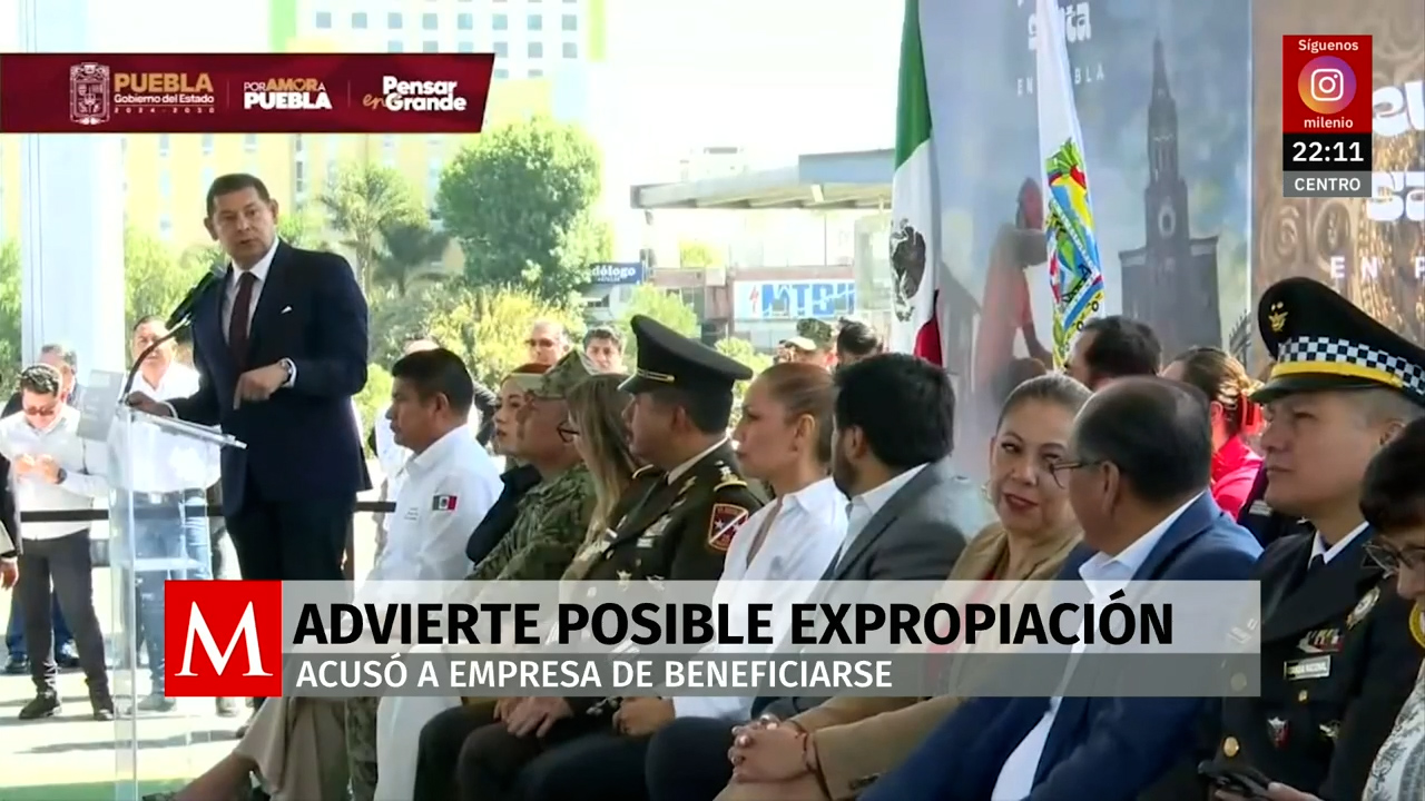 Alejandro Armenta critica a Grupo Proyecta por negar terreno para policías en Puebla