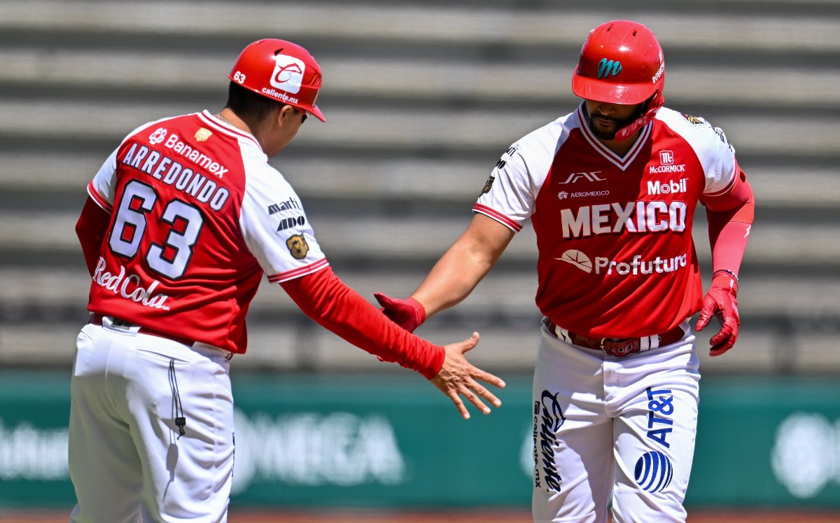 José Rondón consigue carrera en Leñadores vs Diablos en la final de la Baseball Champions League (X: DiablosRojosMX)