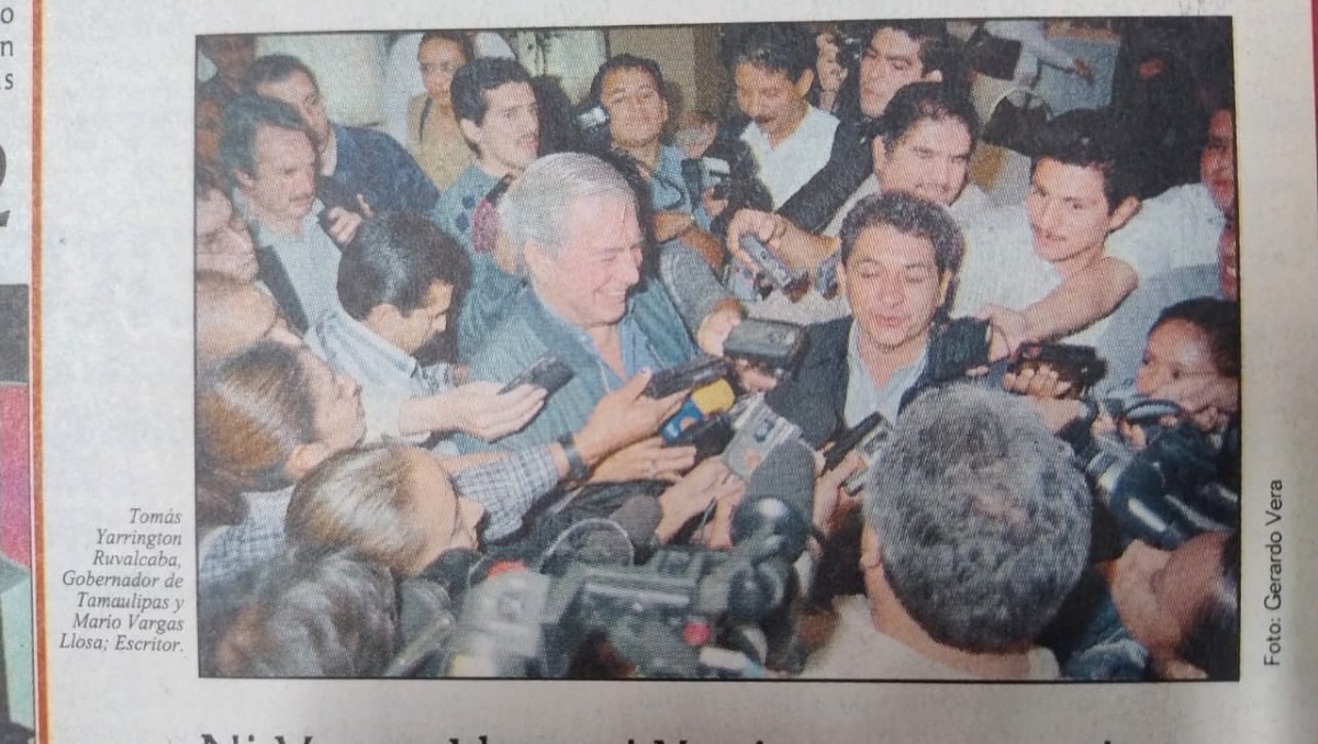 Vargas Llosa, Tampico y su saludo con Tomás Yarrington. (Archivo)
