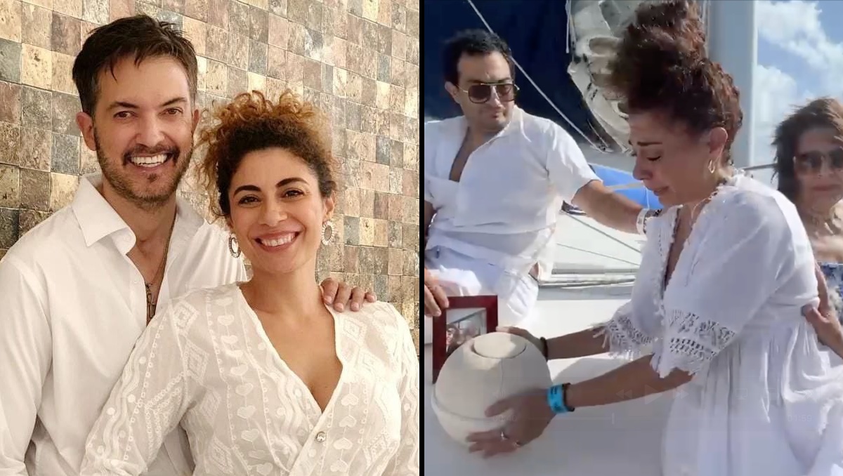 Anna Ferro lanza cenizas de Fernando del Solar al mar sin sus hijos | ESPECIAL