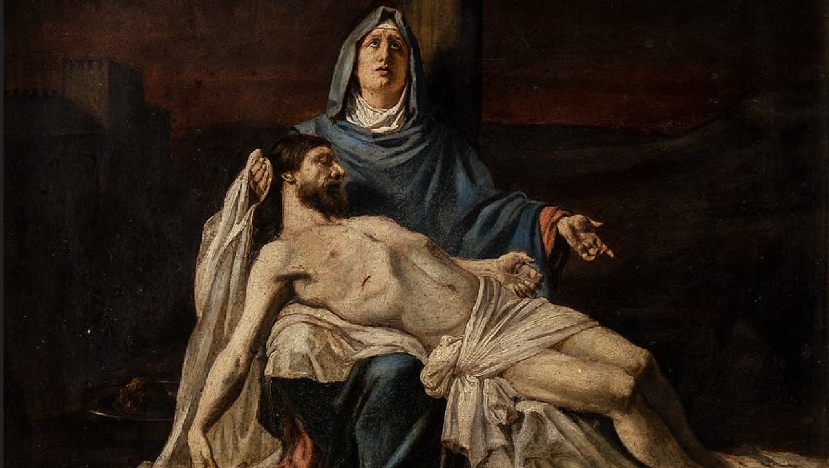 Autor francés no identificado "La Piedad", s.f. Óleo sobre tabla | Especial