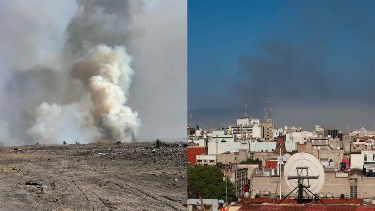 Bomberos combaten incendio en el Parque Ecológico de Texcoco