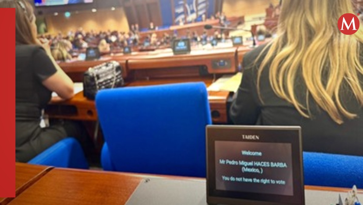 Pedro Haces, diputado de Morena, durante su participación en el Consejo de Europa en Estrasburgo. | Cortesía