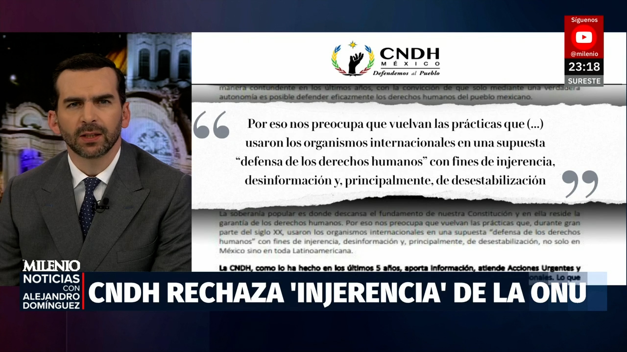 La CNDH defiende al Gobierno y acusa a organismos internacionales por omisiones en la guerra sucia