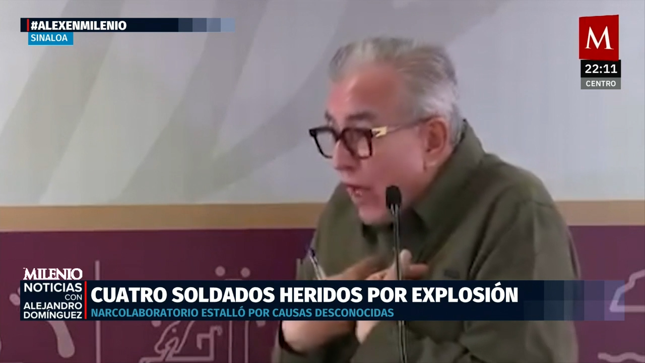 Explosión en narco laboratorio deja cuatro militares heridos en Sinaloa
