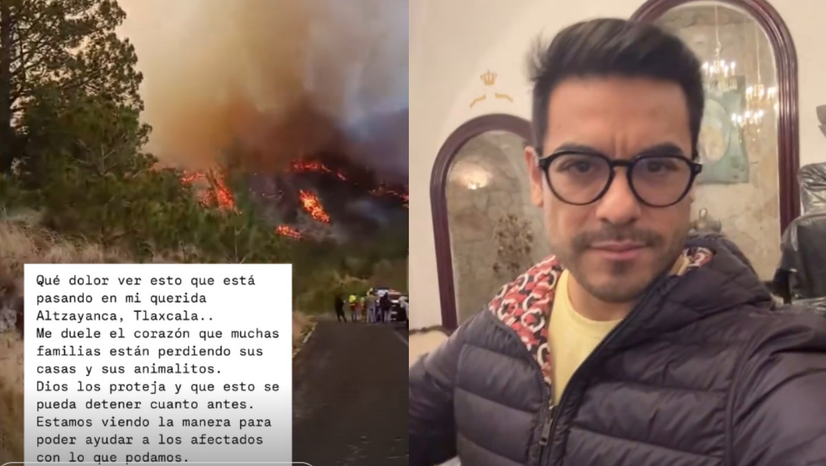 Carlos Rivera abre su casa como centro de acopio por incendio en Tlaxcala | Especial