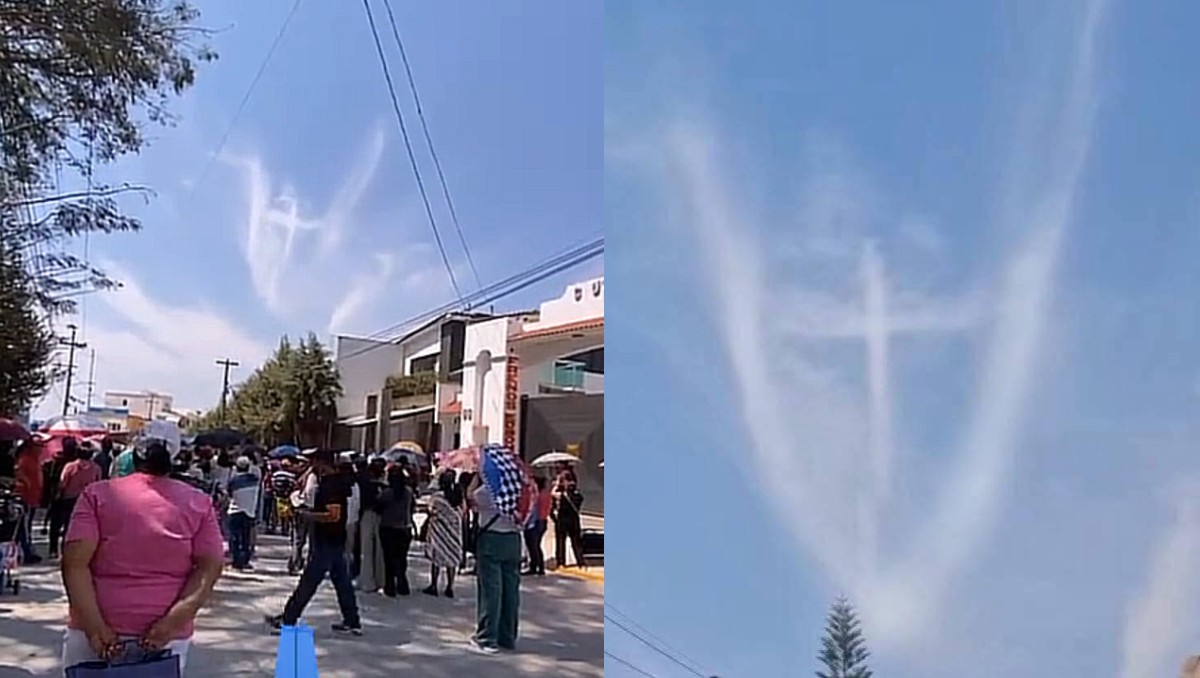 Semana Santa: aparece cruz en el cielo durante viacrucis en Edomex. | TtikTok @juansegundo309