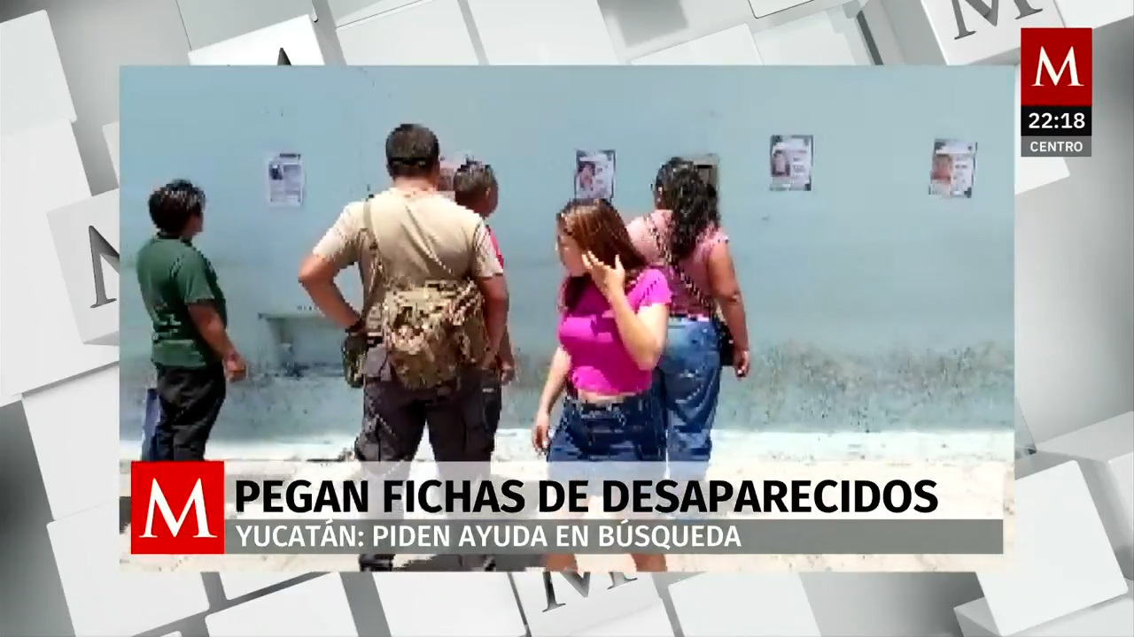 Familias buscadoras colocan fichas de búsqueda en Mérida por más de 200 desaparecidos