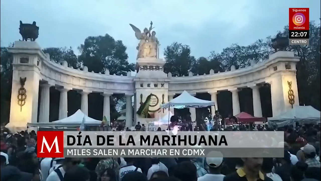Marchan en Ciudad de México por el Día Internacional de la Marihuana