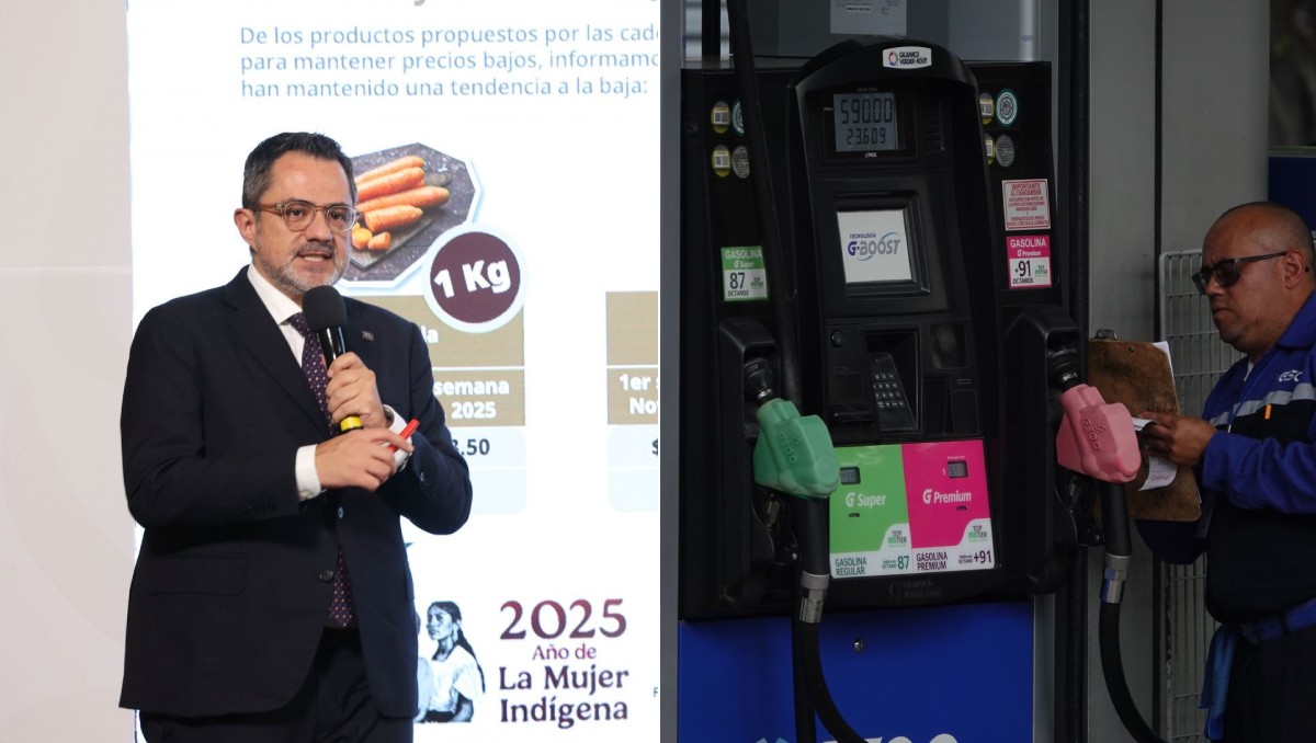 Iván Escalante, titular de la Profeco, destaca a gasolineras que venden la Magna más barata. Foto: Cuartoscuro