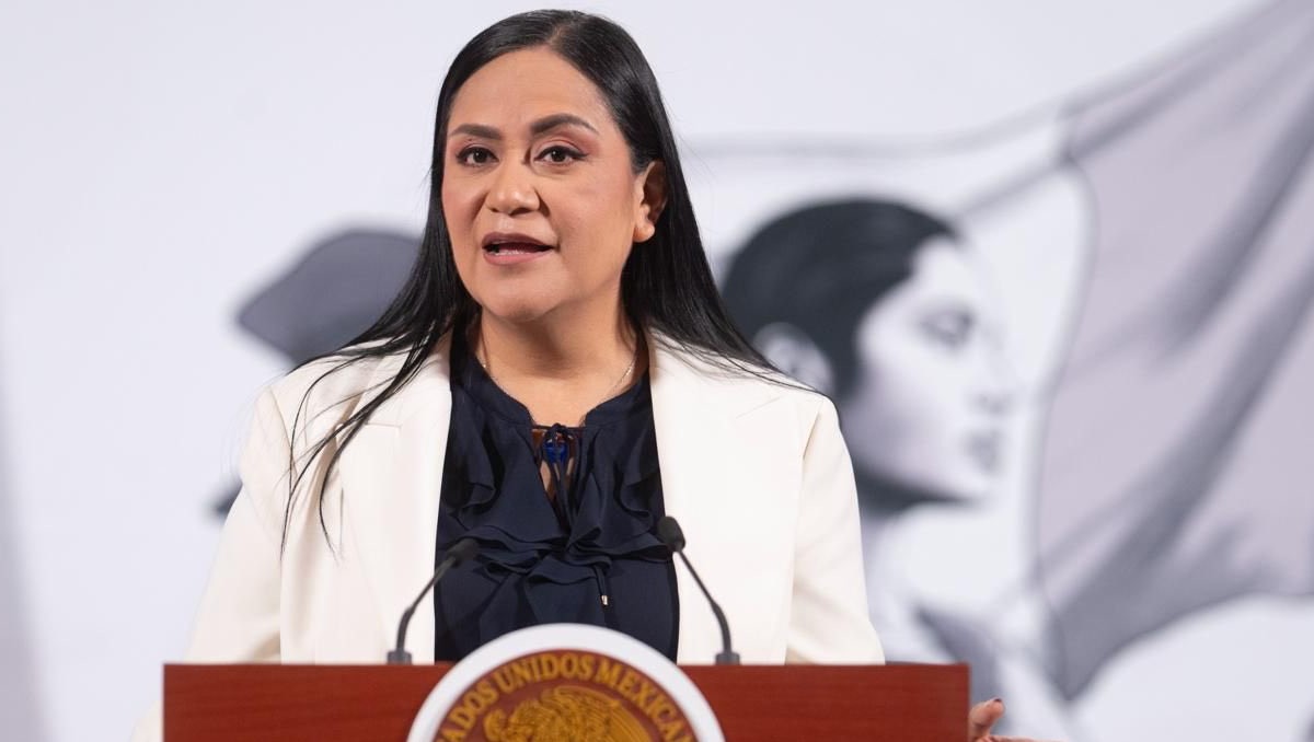 Ariadna Montiel informa sobre la Pensión de Mujeres para el Bienestar en La Mañanera | X: @A_MontielR
