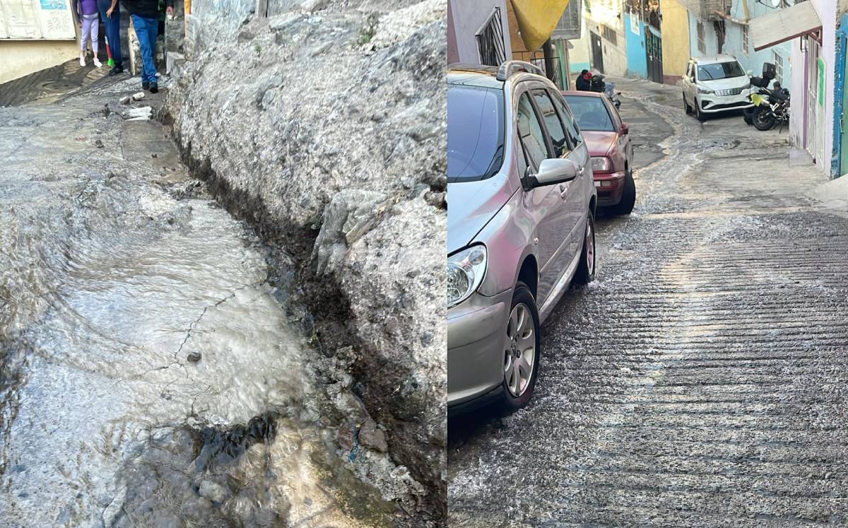 Vecinos de la zona intentaron darle un buen uso al agua lavando sus autos | Fotos de Luis Alfaro