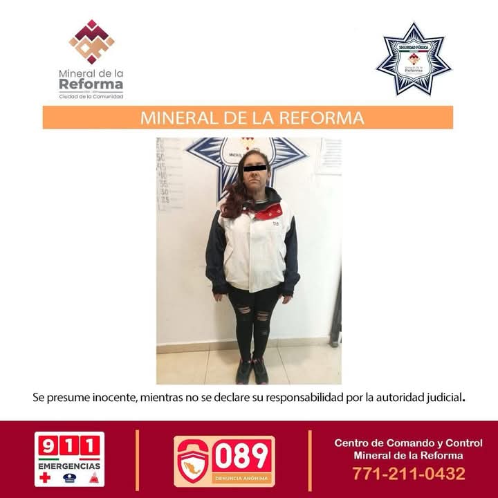 Mujer detenida por allanamiento de morada. (Cortesía)