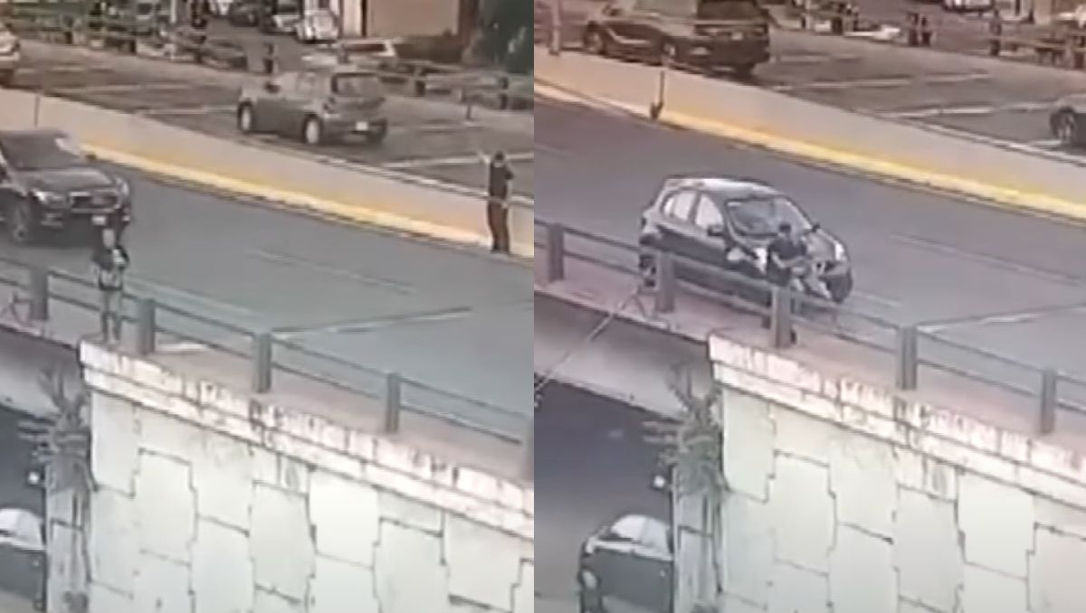 El rescate del hombre y su mascota quedó grabado por cámaras de seguridad | Especial