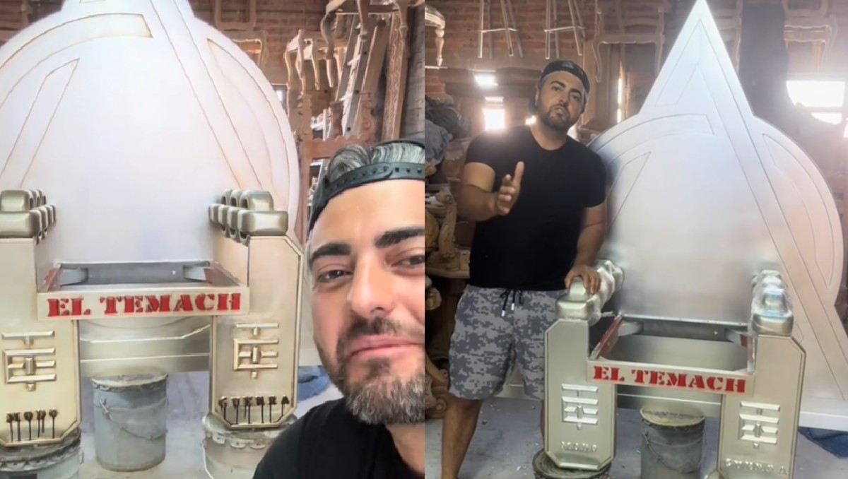 Carpintero le hace trono personalizado a 'El Temach' | Especial