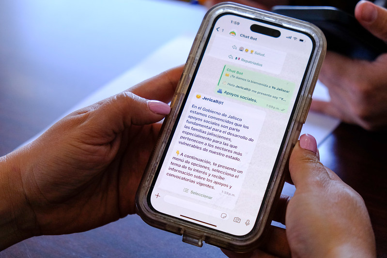 Interacción en el Chatbot Yo Jalisco. (Cortesía)