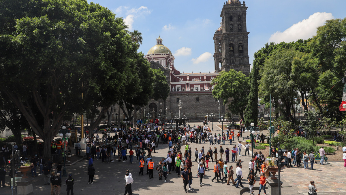 Aspectos de Simulacro Nacional en Puebla  | Agencia Es Imagen