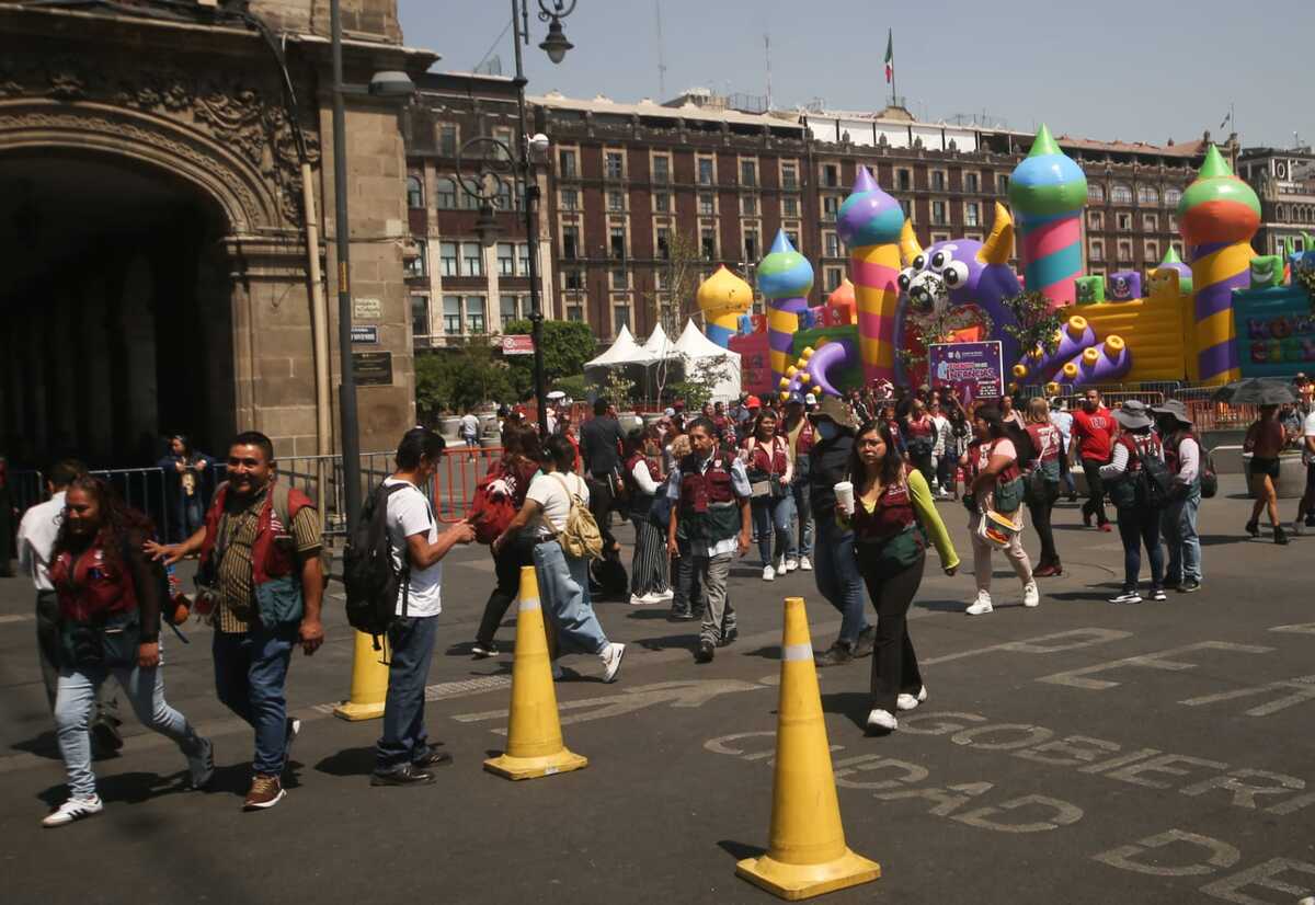 Así se vivió el simulacro nacional 2025 en el Zócalo de CdMx | Foto: Araceli López