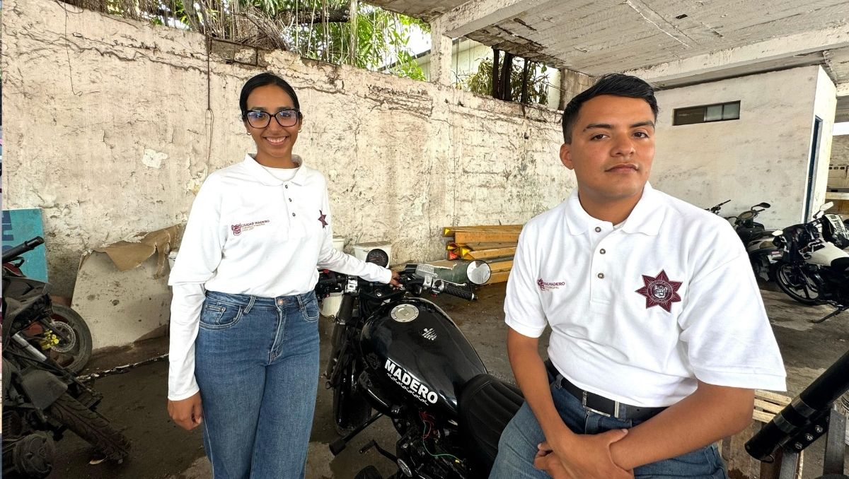 Crista y David ven una oportunidad de servicio como elementos de tránsito de Madero.