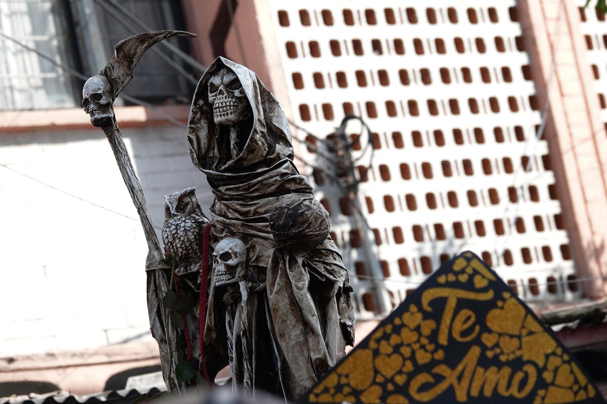 Existe una estatua de la Santa Muerte en Tepito (Cuartoscuro).
