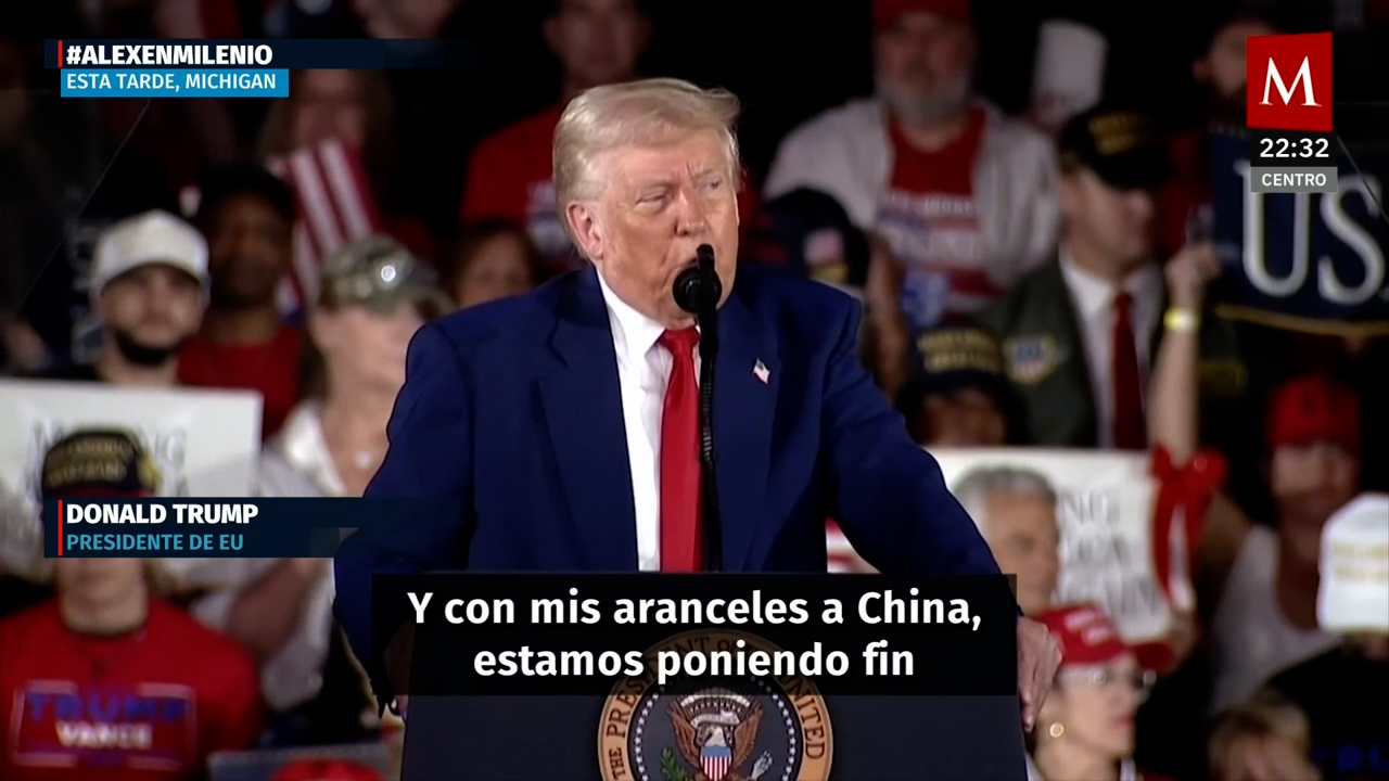 A 100 días de gobierno Trump lanza fuerte mensaje en mitin de Michigan