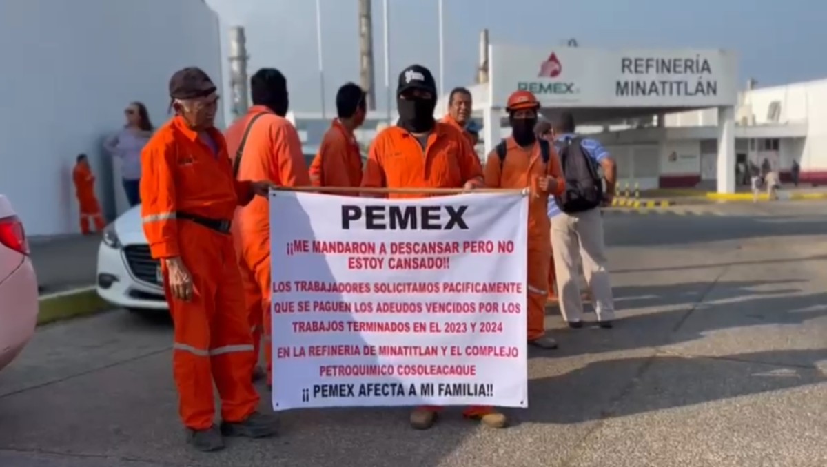 Manifestantes exigen pagos por parte de Pemex | Especial