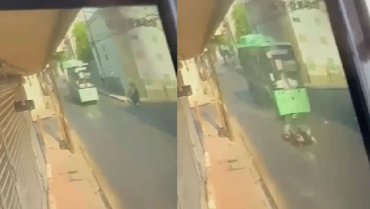 La pareja que viajaba en la motocicleta salió proyectada tras el choque | Especial