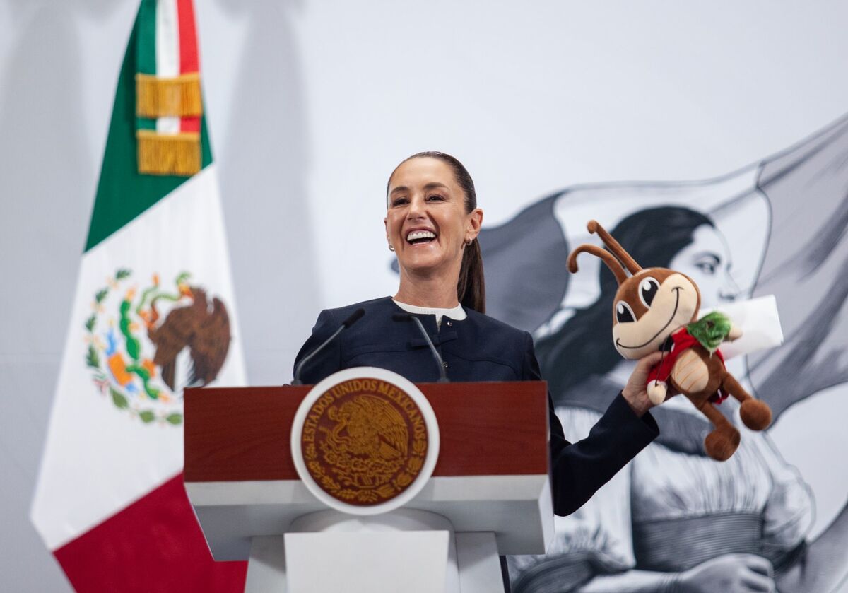 La Presidenta durante su conferencia, en la que celebró el Día de la Niña y el Niño. | Cuartoscuro